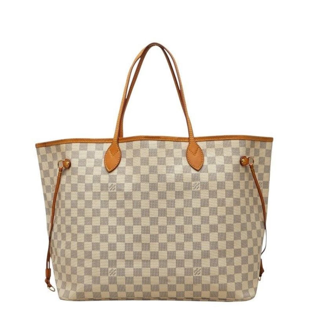 Louis Vuitton Damier Azur Neverfull GM Shoulder Bag White